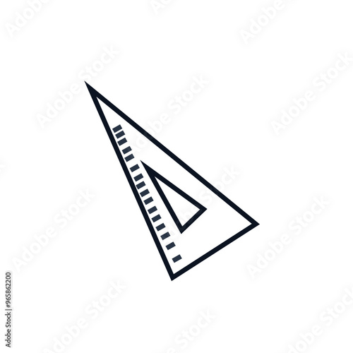 Vector illustration triangle ruler icon