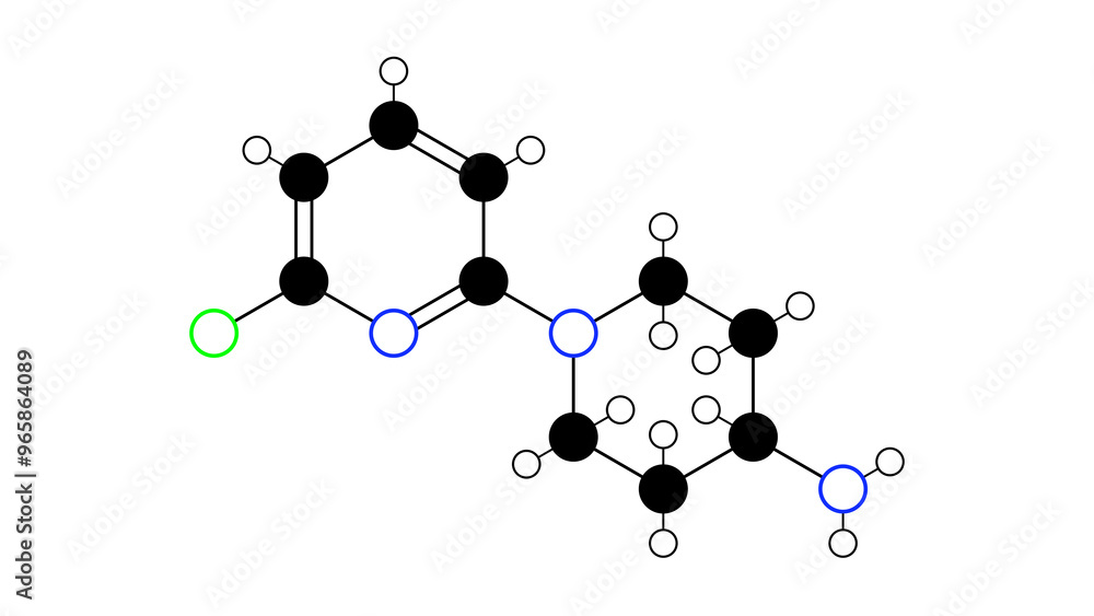 sr-57227 molecule, structural chemical formula, ball-and-stick model, isolated image serotonin receptor agonists sr-57227 molecule, structural chemical formula, ball-and-stick model, isolated image serotonin receptor agonists