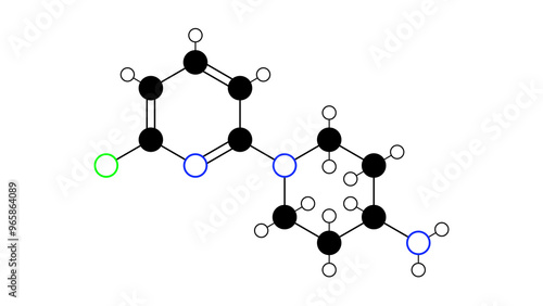 sr-57227 molecule, structural chemical formula, ball-and-stick model, isolated image serotonin receptor agonists photo