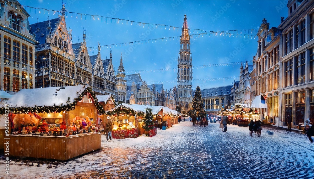 Obraz premium Christmas in Dublin, Ireland.