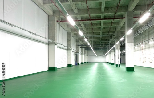 Clean room area for electronics factory photo