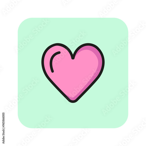 Heart line icon. Love, feeling, emotion. Romance concept. Valentines day, health, affection