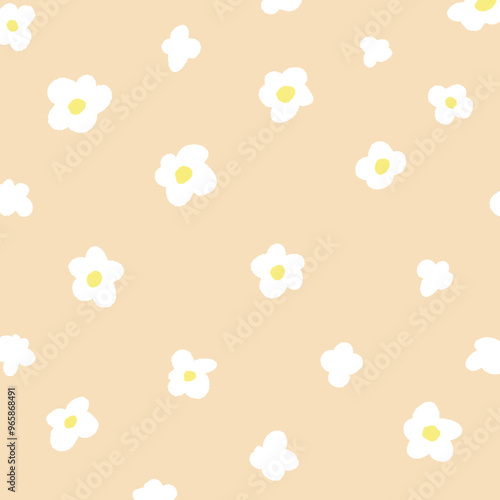 花のレトロな柄の背景素材のイラスト2