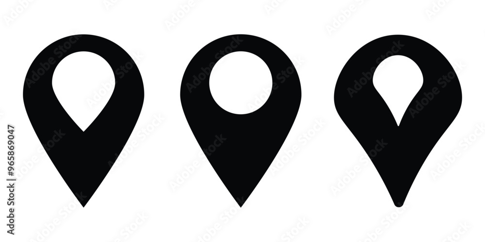 Map Icon, Location icon set vector illustration Map Icon, Location icon set vector illustration