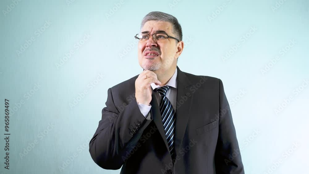 Man in Suit Thinking with Doubt: Concept of Uncertainty Man in Suit Thinking with Doubt: Concept of Uncertainty