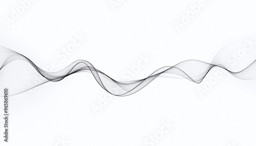 Abstract Line Art Forming a Continuous Loop of Delicate Curves Against a Plain Background - Ideal for Logos, Posters, or Stationery
