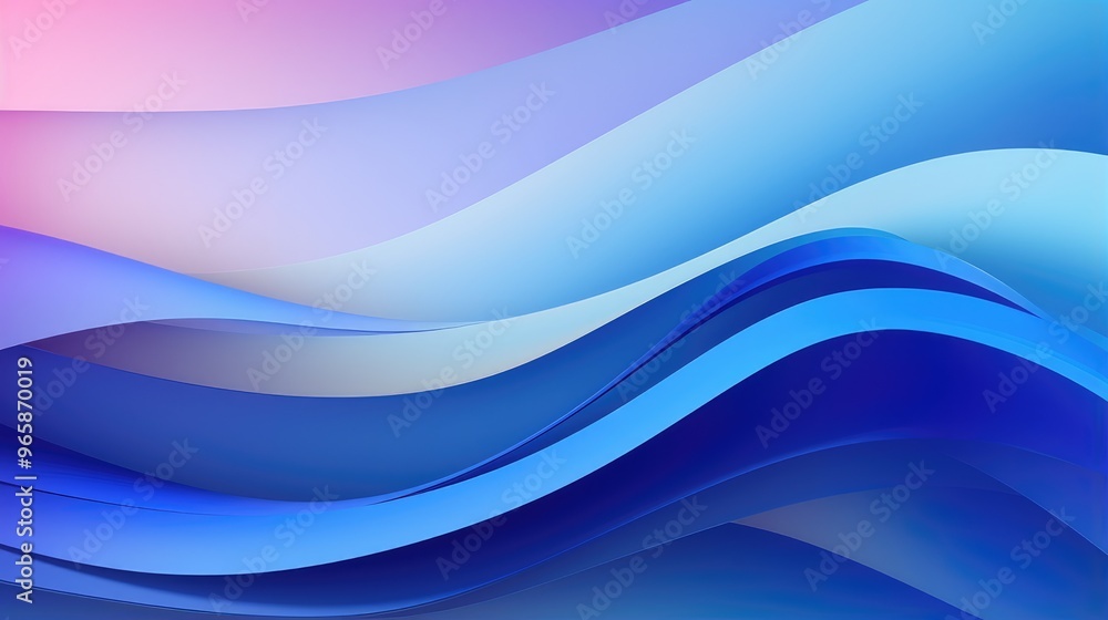 A smooth gradient of blue waves creates a calming and modern abstract background. A smooth gradient of blue waves creates a calming and modern abstract background.