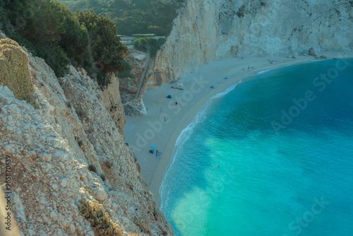 Porto Katsiki, Lefkada, Greece, Water, Sand and Hills photo