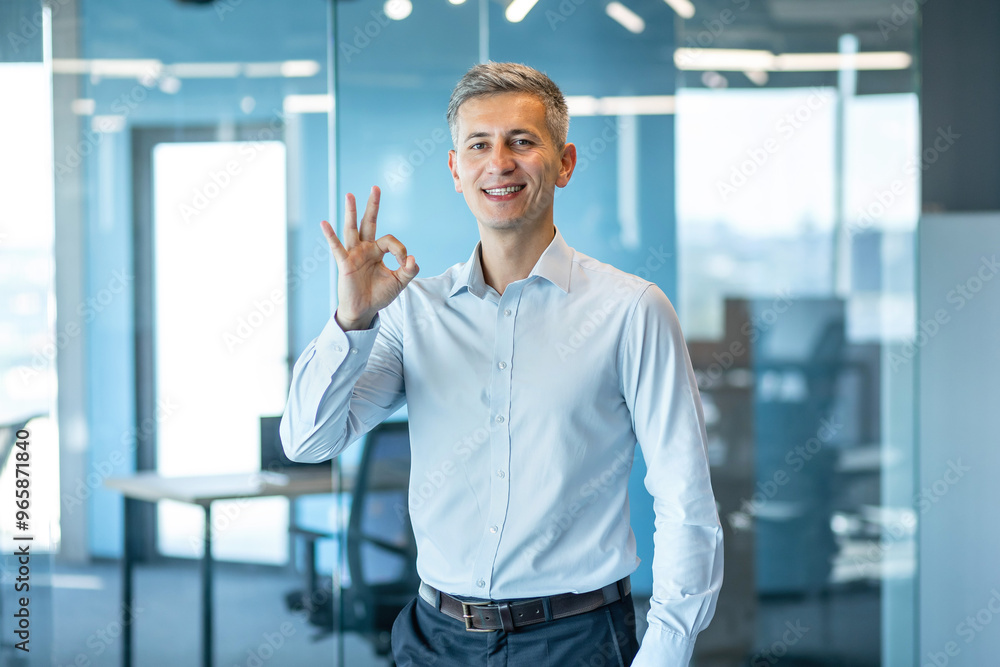 Business Professional Giving OK Sign Business Professional Giving OK Sign