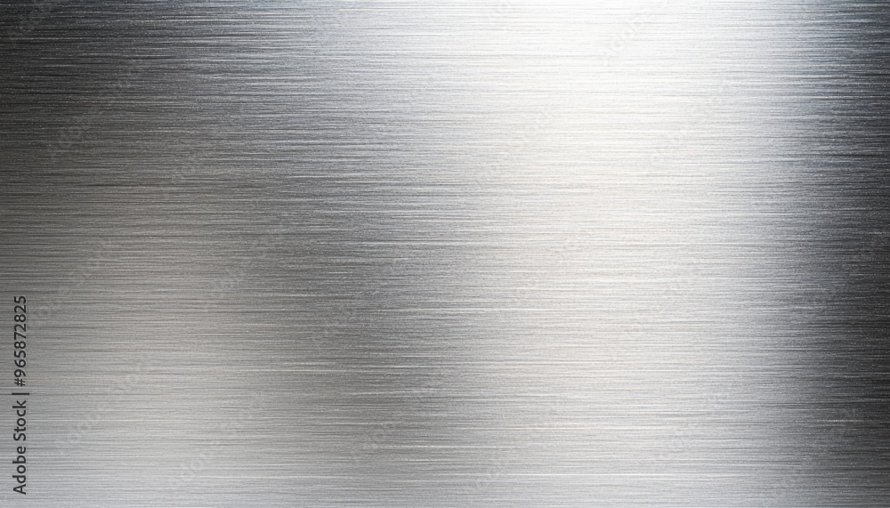 Minimalist brushed metal surface with fine horizontal lines and gentle ...
