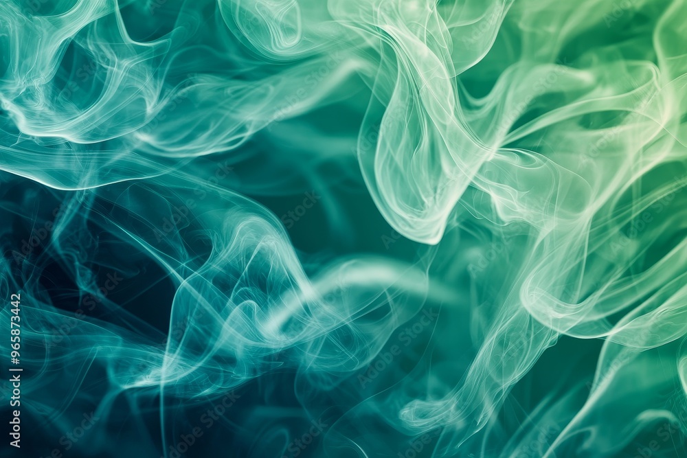 Fototapeta premium An attractive young woman in neon light and smoking an e-cigarette