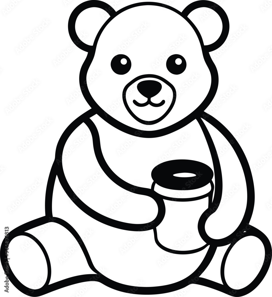 Sweet Baby Bear Holding Honey Jar Vector Design
Sweet Baby Bear Holding Honey Jar Vector Design