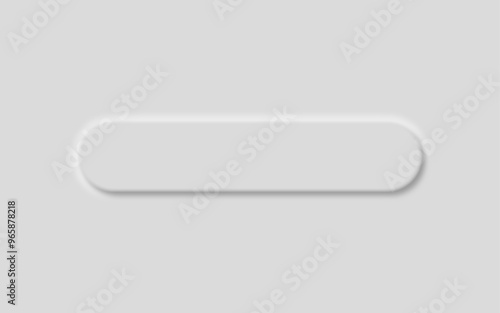 Soft ui button with round corners. Ideal for user interface design. Vector graphic