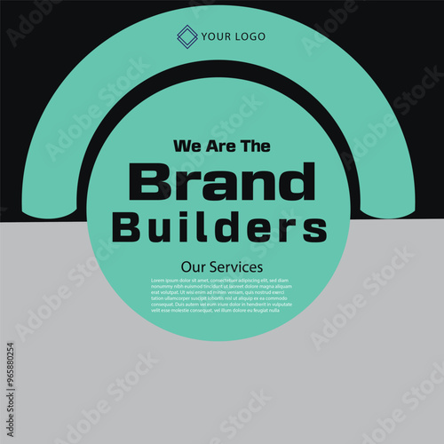 new banner design with image in circle design 