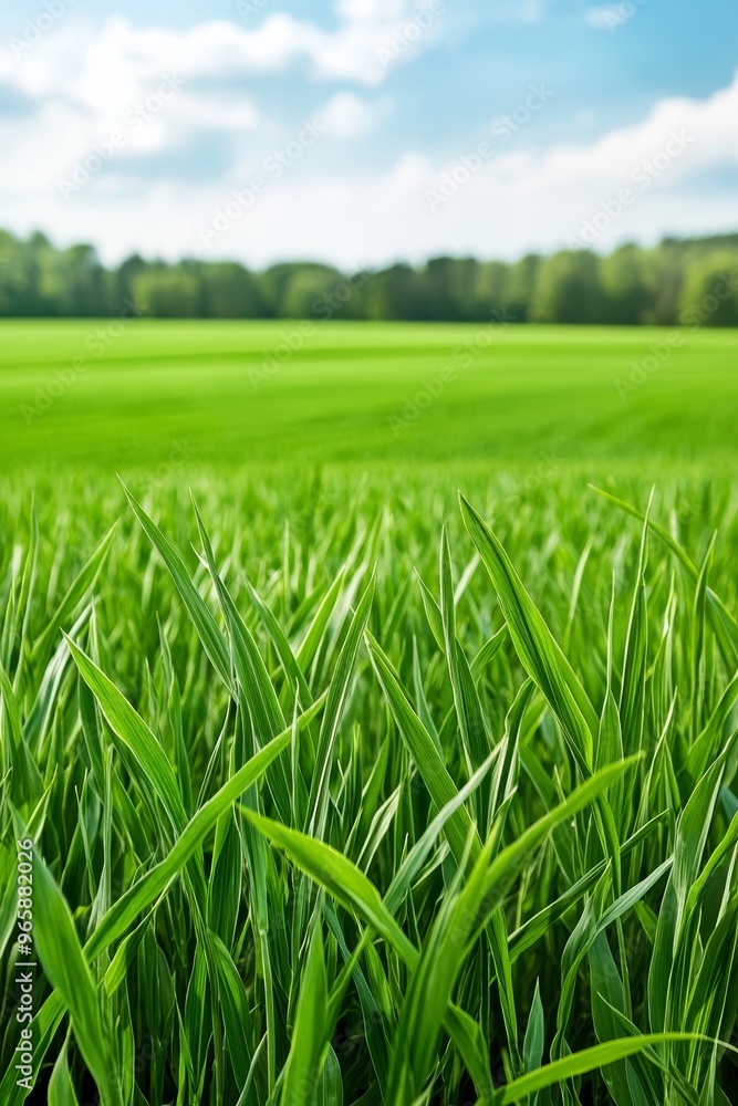 A photostock image of organic farming practices in a green, lush field, perfect for sustainable agriculture themes A photostock image of organic farming practices in a green, lush field, perfect for sustainable agriculture themes