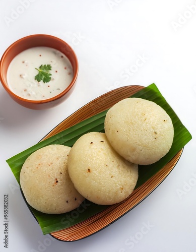 South Indian Idli with Coconut Chutney