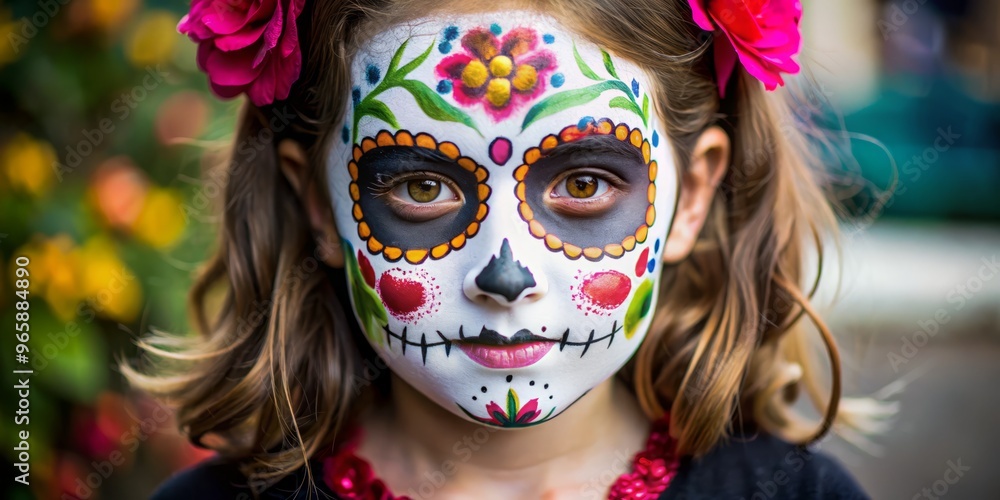 * Easy day of the dead face paint for kids * Easy day of the dead face paint for kids