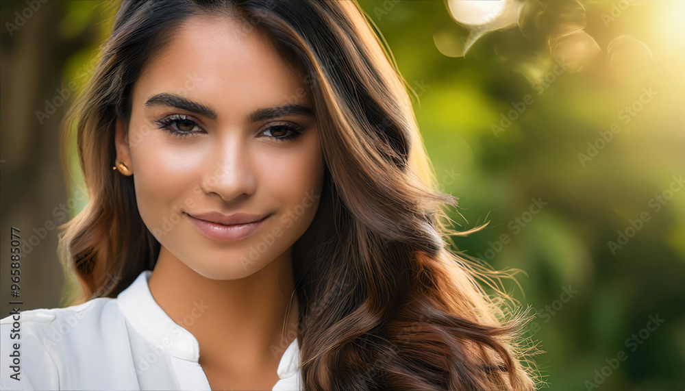 Close-Up with Natural Expression and Outdoor Background Close-Up with Natural Expression and Outdoor Background