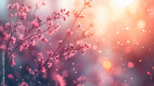 A soft watercolor background in pastel tones, featuring light bokeh effects that create a dreamy, romantic atmosphere.