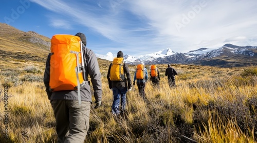 A dedicated research team ventures into the wild, exploring climate effects on nature's landscape. photo