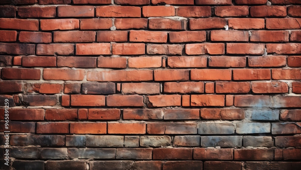 Obraz premium Grunge Red Brick Wall Texture Background