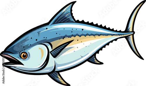Tuna fish clipart desing illustration