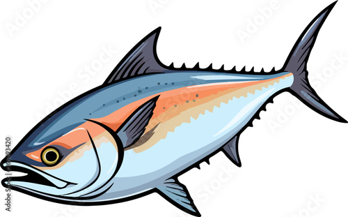 Tuna fish clipart desing illustration