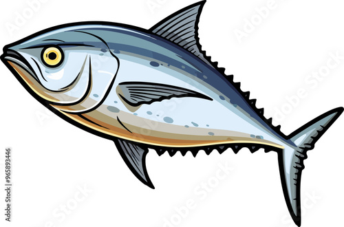 Tuna fish clipart desing illustration