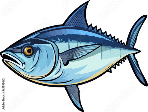 Tuna fish clipart desing illustration