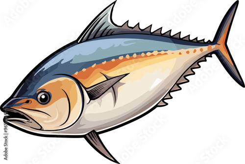 Tuna fish clipart desing illustration