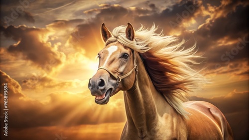 horse in the sunset