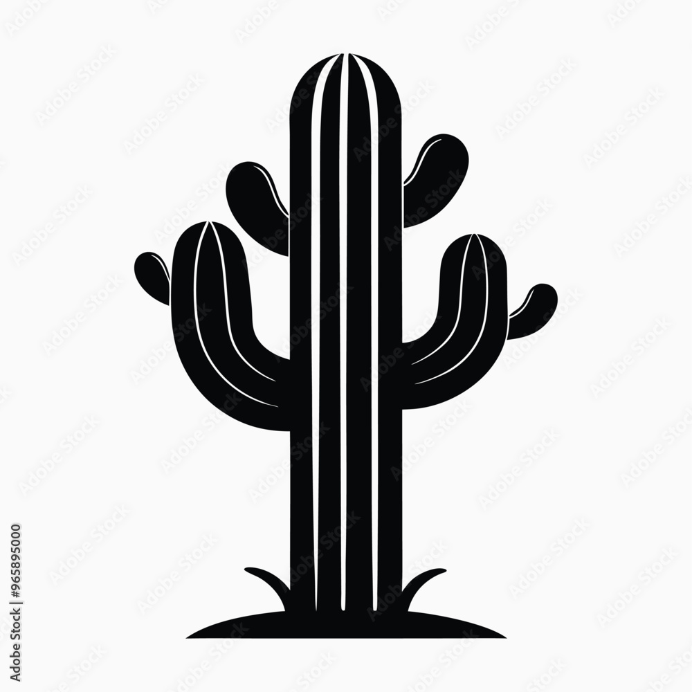 Fototapeta premium Plants & Cactus icon vector art illustration