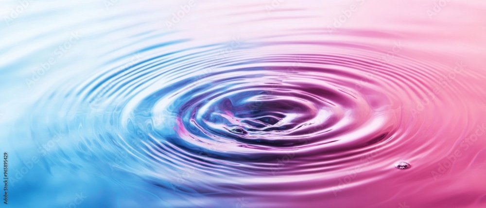 Abstract transparent liquid banner with concentric circles and ripples Abstract transparent liquid banner with concentric circles and ripples