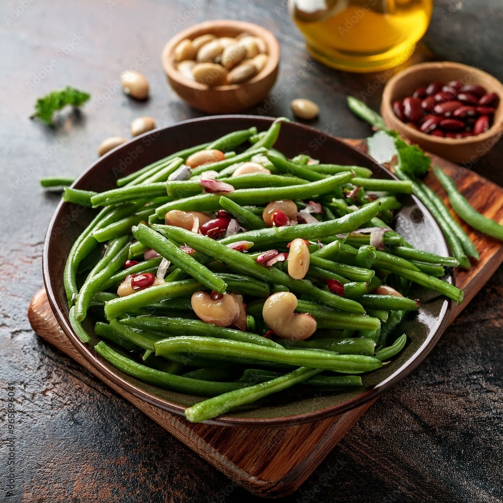 green string snap beans legumes food, AI generated green string snap beans legumes food, AI generated