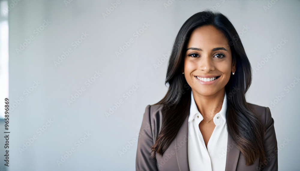 Latina Businesswoman with Minimalist Background Latina Businesswoman with Minimalist Background
