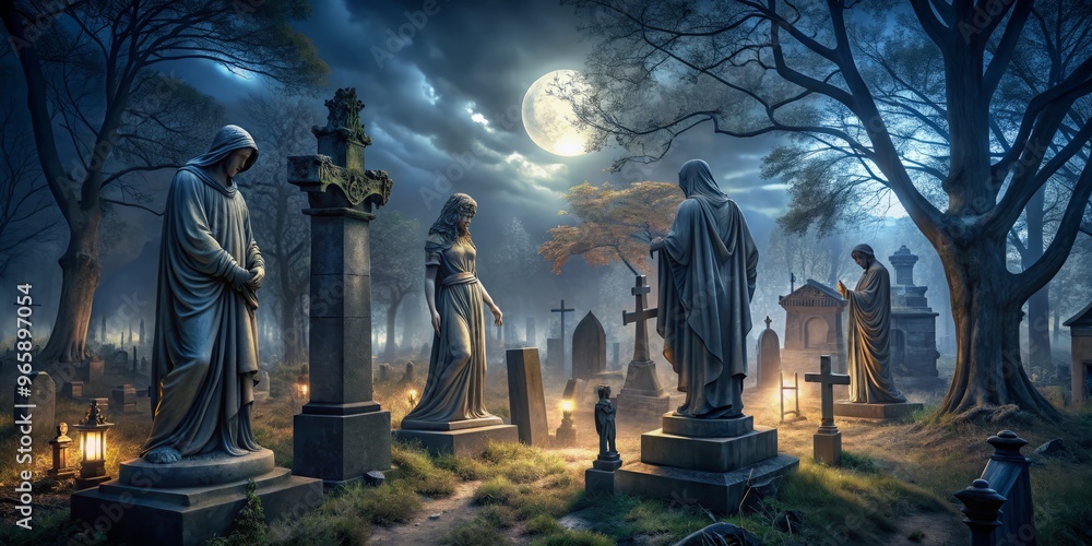 Fearful frightful graveyard statues Fearful frightful graveyard statues