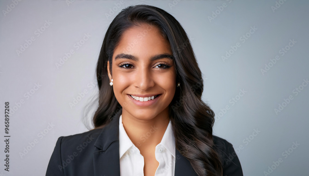Latina Businesswoman with Minimalist Background Latina Businesswoman with Minimalist Background