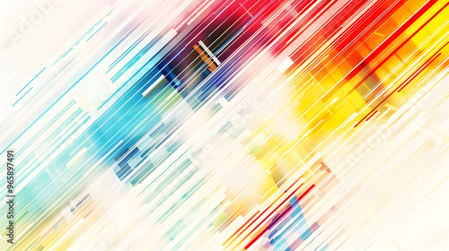 Vibrant and dynamic abstract  Inspired by beach Volleyball with in the background