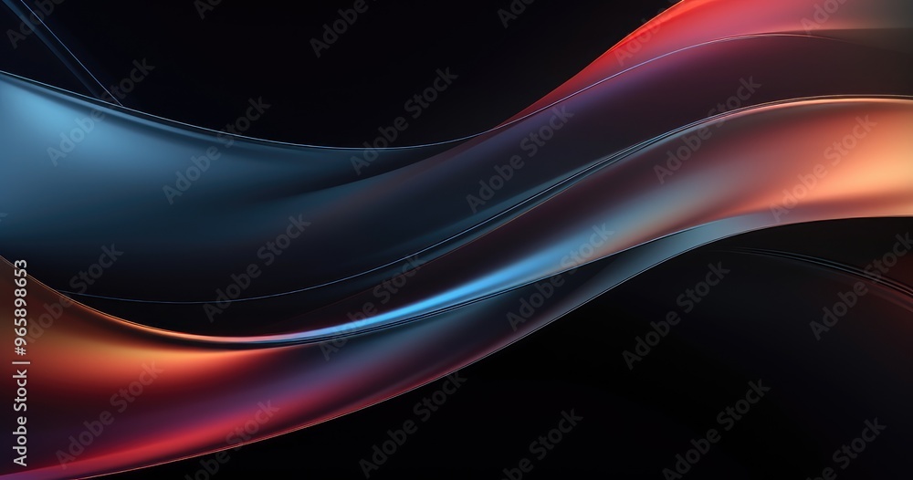 A smooth, flowing abstract design featuring gradients of blue and orange on a dark background, ideal for digital projects. A smooth, flowing abstract design featuring gradients of blue and orange on a dark background, ideal for digital projects.