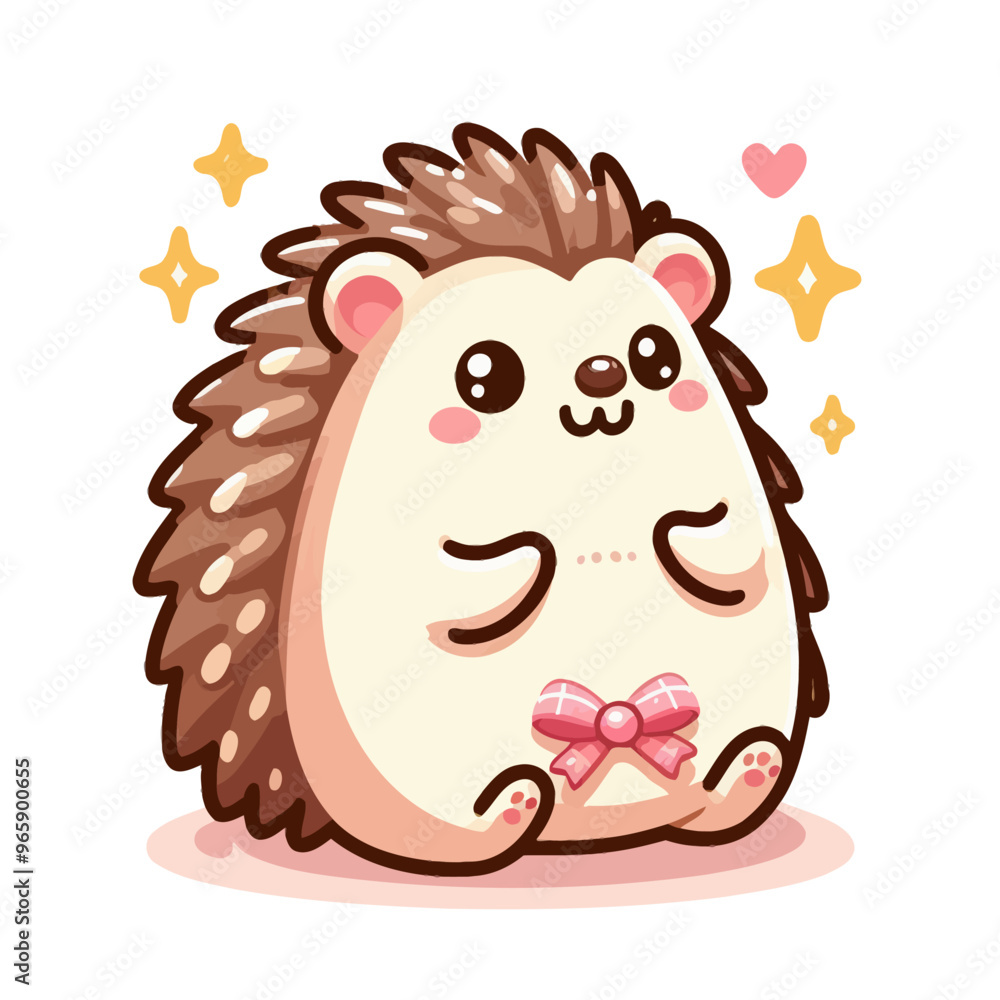 Obraz premium Vector image of a hedgehog