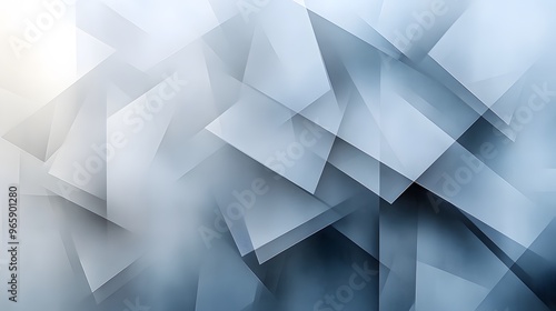 An abstract background with overlapping grey and white geometric patterns, softly blurred for a sleek and elegant appearance.