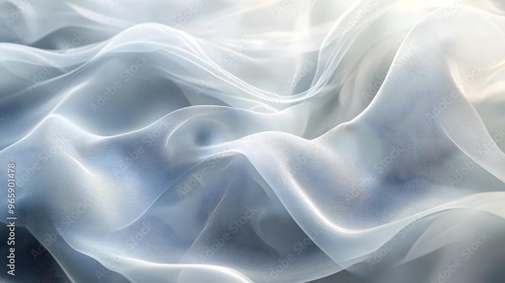 Obraz premium A refined geometric background with soft white and grey patterns, gently blurred to create an elegant, abstract design.