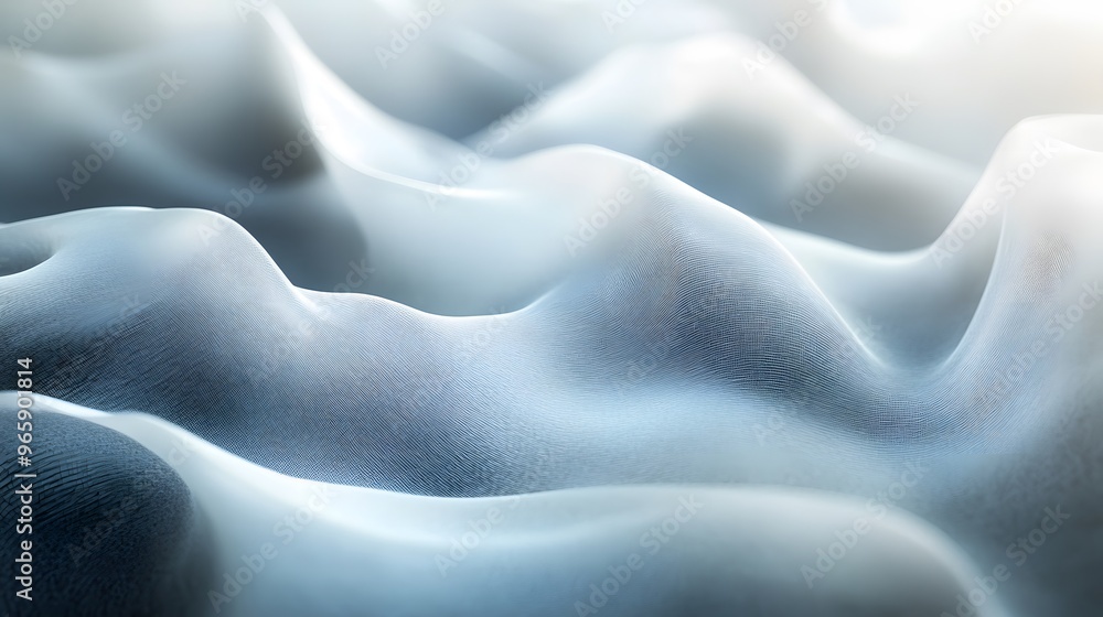 Obraz premium A soft geometric abstraction with white and grey hues, gently blurred to form a modern and clean design.