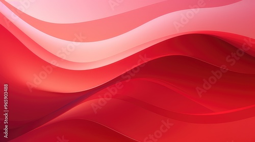 A smooth, flowing abstract design featuring gradients of red hues, creating a dynamic and visually appealing background.