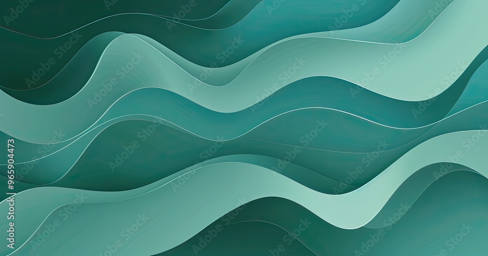 A smooth, flowing abstract design featuring layered waves in shades of teal and aqua, evoking a sense of calm and tranquility. A smooth, flowing abstract design featuring layered waves in shades of teal and aqua, evoking a sense of calm and tranquility.