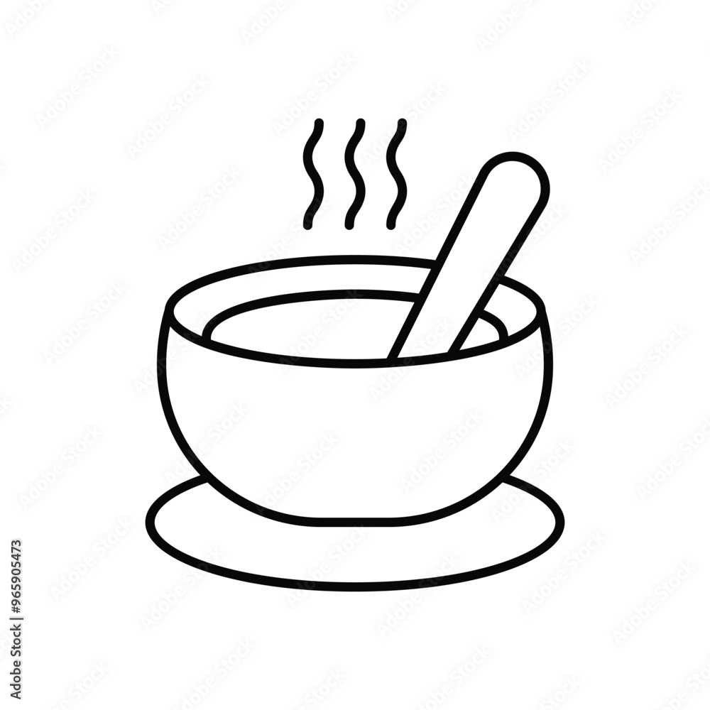 Soup Bowl vector icon stock illustration Soup Bowl vector icon stock illustration