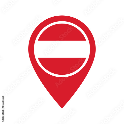 Austria flag location icon