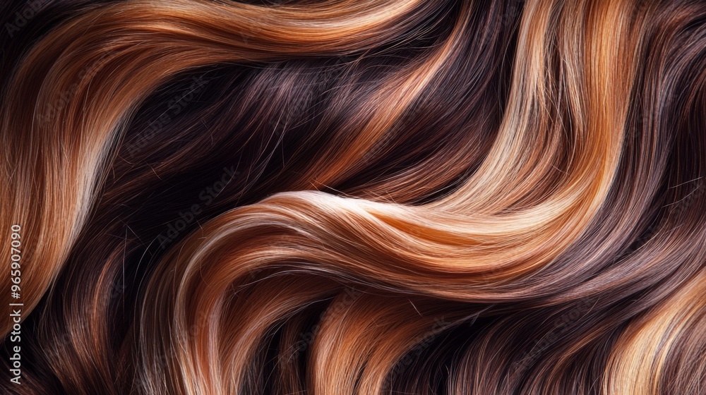 Beautiful healthy shiny hair texture with highlighted streaks Beautiful healthy shiny hair texture with highlighted streaks