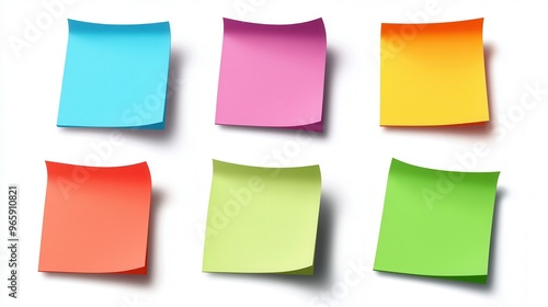 Wallpaper Mural Colorful sticky notes arranged in a stylish layout, perfect for organization, reminders, or creative brainstorming sessions. Torontodigital.ca