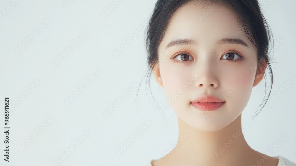 Beautiful young asian woman with clean fresh skin on white background, Face care, Facial treatment, Cosmetology, beauty and spa, Asian women portrait Beautiful young asian woman with clean fresh skin on white background, Face care, Facial treatment, Cosmetology, beauty and spa, Asian women portrait
